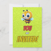 Biene Einzigartige Personalisierte Geburtstagskind Einladung (Rückseite)