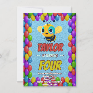 Biene Einzigartige Personalisierte Geburtstagskind Einladung