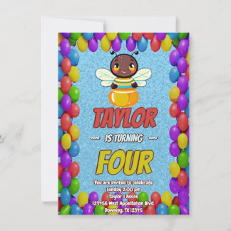 Biene Einzigartige Personalisierte Geburtstagskind Einladung