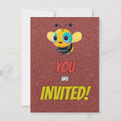 Biene Einzigartige Personalisierte Geburtstagskind Einladung (Rückseite)