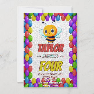 Biene Einzigartige Personalisierte Geburtstagskind Einladung