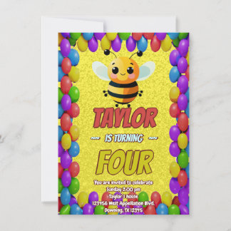 Biene Einzigartige Personalisierte Geburtstagskind Einladung