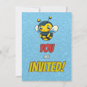 Biene Einzigartige Personalisierte Geburtstagskind Einladung (Rückseite)