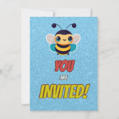 Biene Einzigartige Personalisierte Geburtstagskind Einladung (Rückseite)