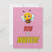 Biene Einzigartige Personalisierte Geburtstagskind Einladung (Rückseite)