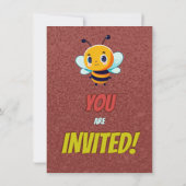 Biene Einzigartige Personalisierte Geburtstagskind Einladung (Rückseite)