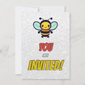 Biene Einzigartige Personalisierte Geburtstagskind Einladung (Rückseite)