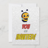 Biene Einzigartige Personalisierte Geburtstagskind Einladung (Rückseite)