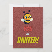 Biene Einzigartige Personalisierte Geburtstagskind Einladung (Rückseite)