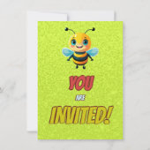 Biene Einzigartige Personalisierte Geburtstagskind Einladung (Rückseite)