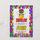 Biene Einzigartige Personalisierte Geburtstagskind Einladung (Vorne/Hinten)