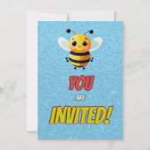 Biene Einzigartige Personalisierte Geburtstagskind Einladung (Rückseite)