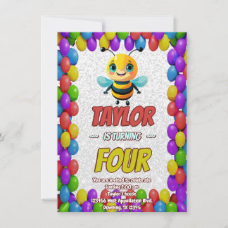 Biene Einzigartige Personalisierte Geburtstagskind Einladung