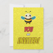 Biene Einzigartige Personalisierte Geburtstagskind Einladung (Rückseite)