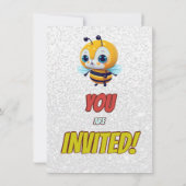 Biene Einzigartige Personalisierte Geburtstagskind Einladung (Rückseite)