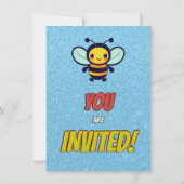 Biene Einzigartige Personalisierte Geburtstagskind Einladung (Rückseite)