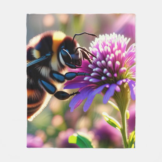 Biene Fleecedecke (Vorderseite)