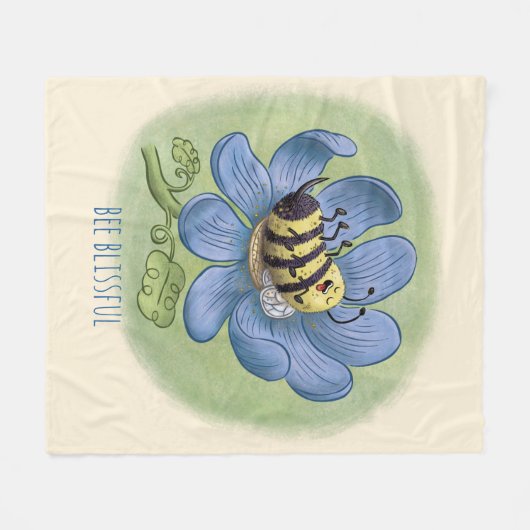Biene Fleecedecke (Vorderseite (Horizontal))