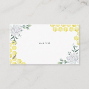 Biene floral - Benutzerdefinierter Text Begleitkarte