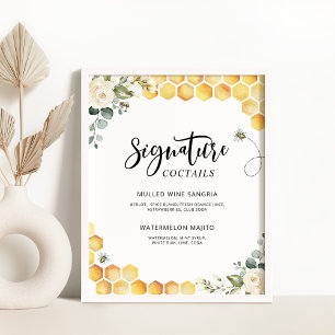Biene floral Signature Cocktails Poster