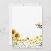 Biene Floral Unsere kleine Honigbiene macht eins Einladung (Rückseite)