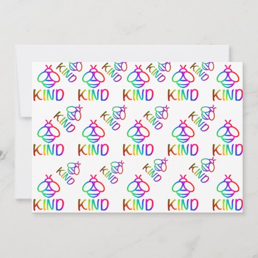 Biene freundlich, farbenfroh, Honigbienendesign Einladung (Vorderseite)