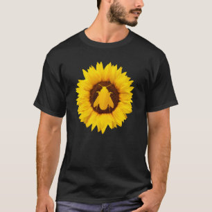 Biene Für Frauen Männer Wespe Insekt Sonnenblume T-Shirt