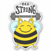 Biene - gebt nie auf aufkleber (Vorderseite)