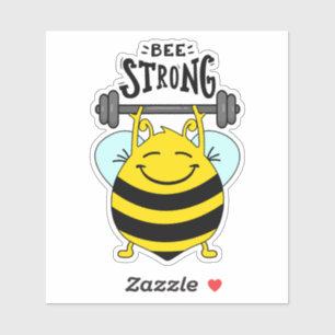 Biene - gebt nie auf aufkleber