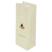 Biene Geschenktüte Für Weinflaschen (Vorderseite Schrägansicht)