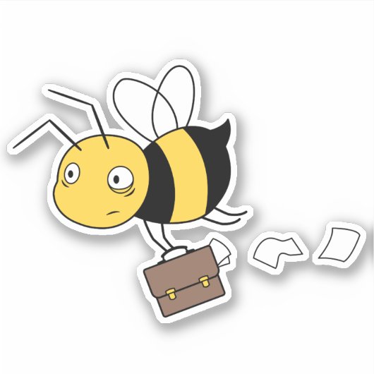 Biene, getirte Stressbeere, Briefkasten Aufkleber (Vorderseite)