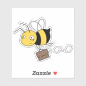 Biene, getirte Stressbeere, Briefkasten Aufkleber (Blatt)