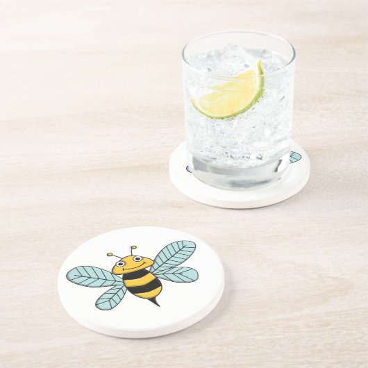 Biene Getränkeuntersetzer (Seite)