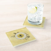 Biene Glasuntersetzer (Schrägansicht)