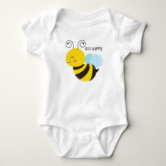 Biene glücklich baby strampler (Vorderseite)