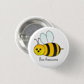 Biene großartig button (Vorne & Hinten)
