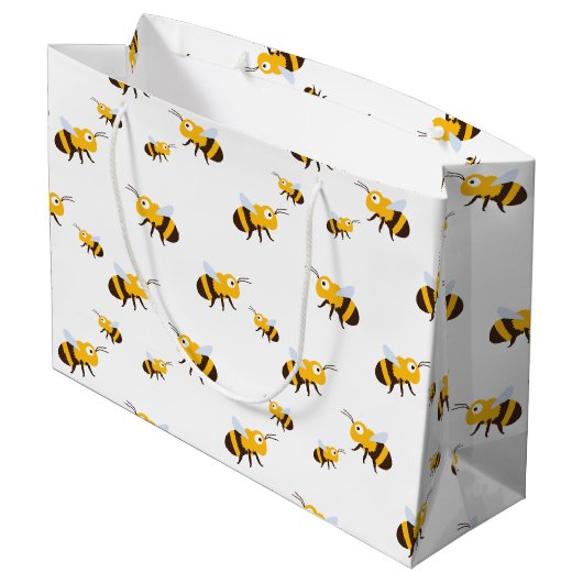 Biene Große Geschenktüte (Rückseite Schrägansicht)