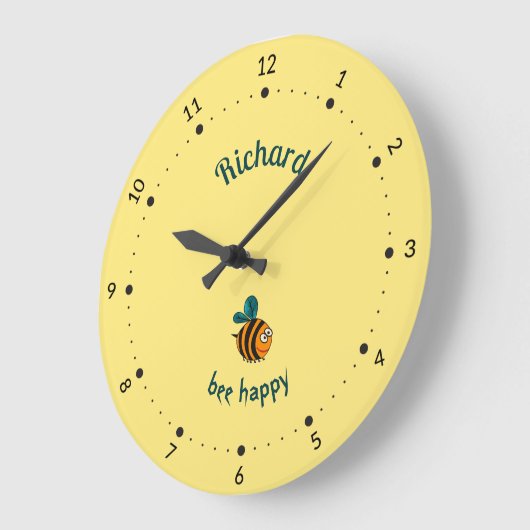 Biene Große Wanduhr (Winkel)