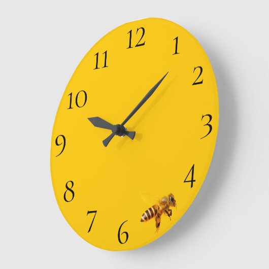 Biene Große Wanduhr (Winkel)
