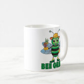 BIENE grüne Kaffee-Tasse Kaffeetasse (VorderseiteRechts)