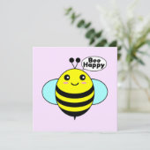 Biene Happy 2 Karte (Stehend Vorderseite)