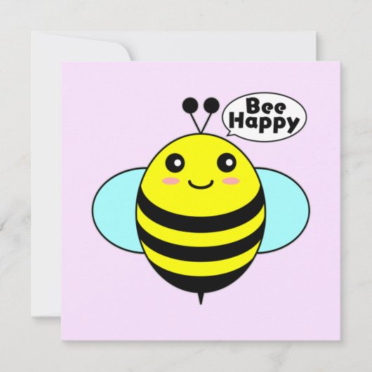 Biene Happy 2 Karte (Vorderseite)