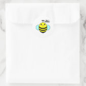 Biene Happy 3 Runder Aufkleber (Tasche)