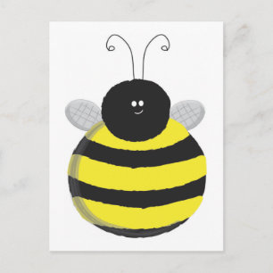 Biene Happy Chubby niedliche Biene Postkarte