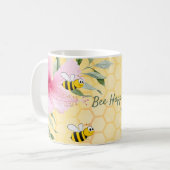 Biene Happy Hummeln Gelbe Honigwabe Sommer Kaffeetasse (Vorderseite Links)