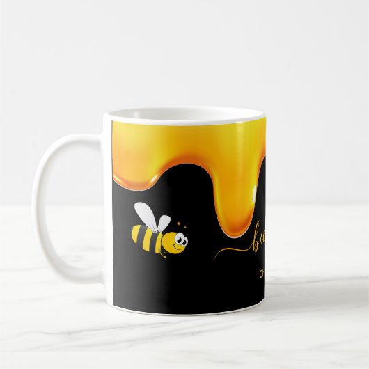 Biene Happy niedliche Hummeln tropfen Honig Kaffeetasse (Links)