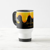 Biene Happy niedliche Hummeln tropfen Honig Reisebecher (Vorderseite Links)