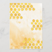 Biene Honeybee Menükarte (Rückseite)