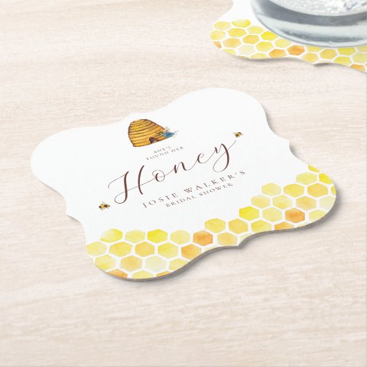 Biene, Honeycomb-Brautparty Untersetzer (angewinkelt)