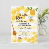Biene, Honigbiene, Honigwabe, Babydusche Einladung (Stehend Vorderseite)